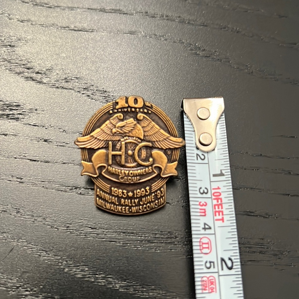 Harley-Davidson Vintage HOG 10th Anniversary 1993 Pin - Picture 2 of 3